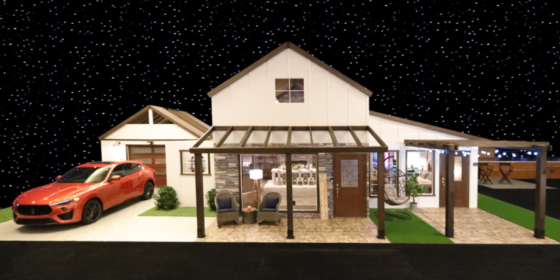 Wide shot of Alexa smart home