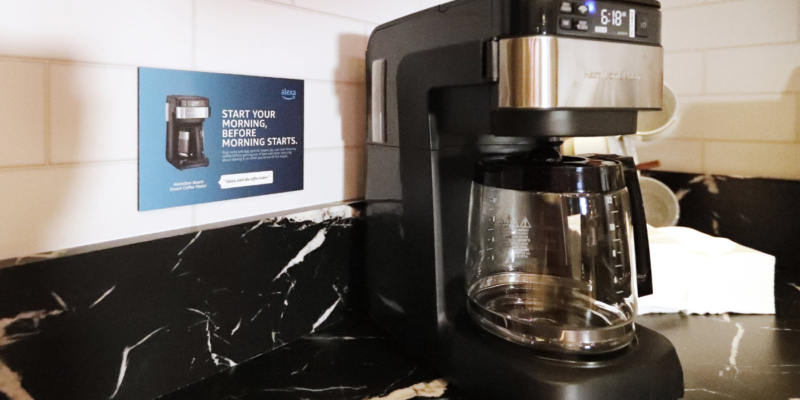 A coffee maker that can be used by alexa