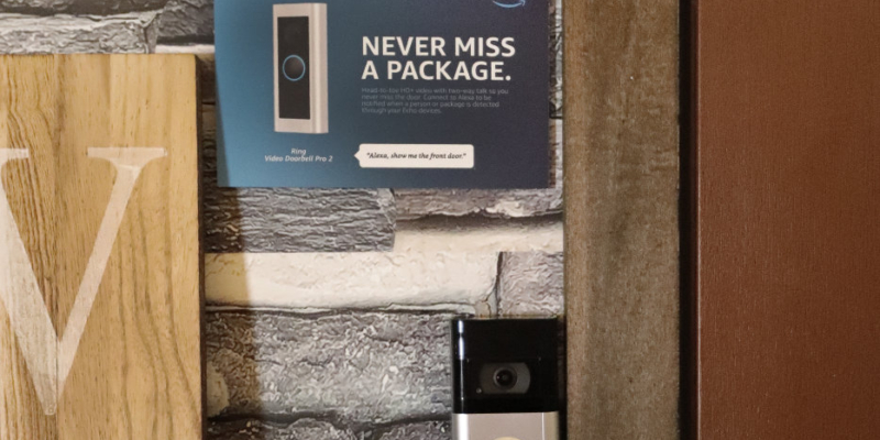 A Ring doorbell that allows you to get a video on your device when somebody rings it