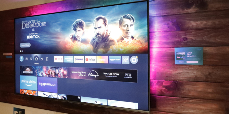 A TV that allows you to use Alexa to control it. So you don't need a remote